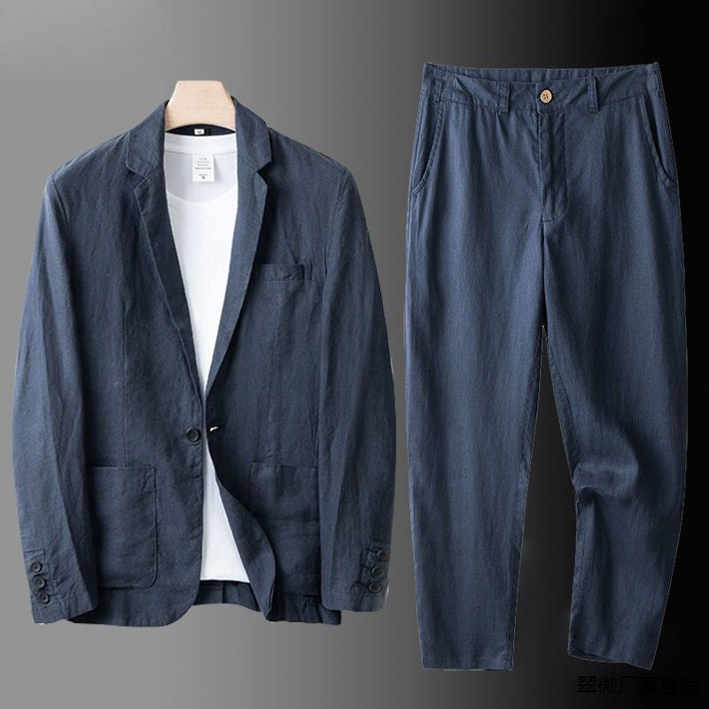 LINEN BLEND SUIT FOR MEN 4
