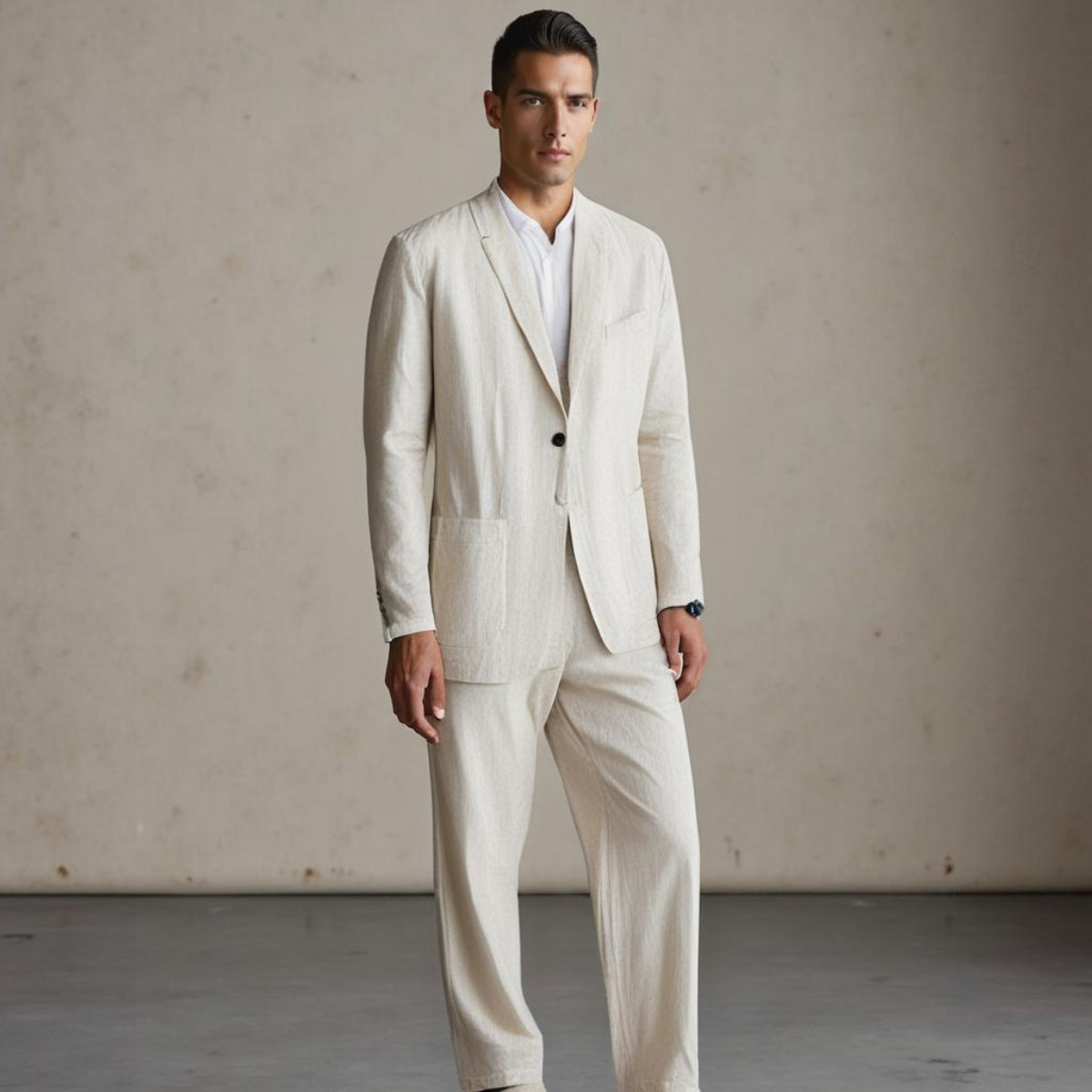 LINEN BLEND SUIT FOR MEN 6