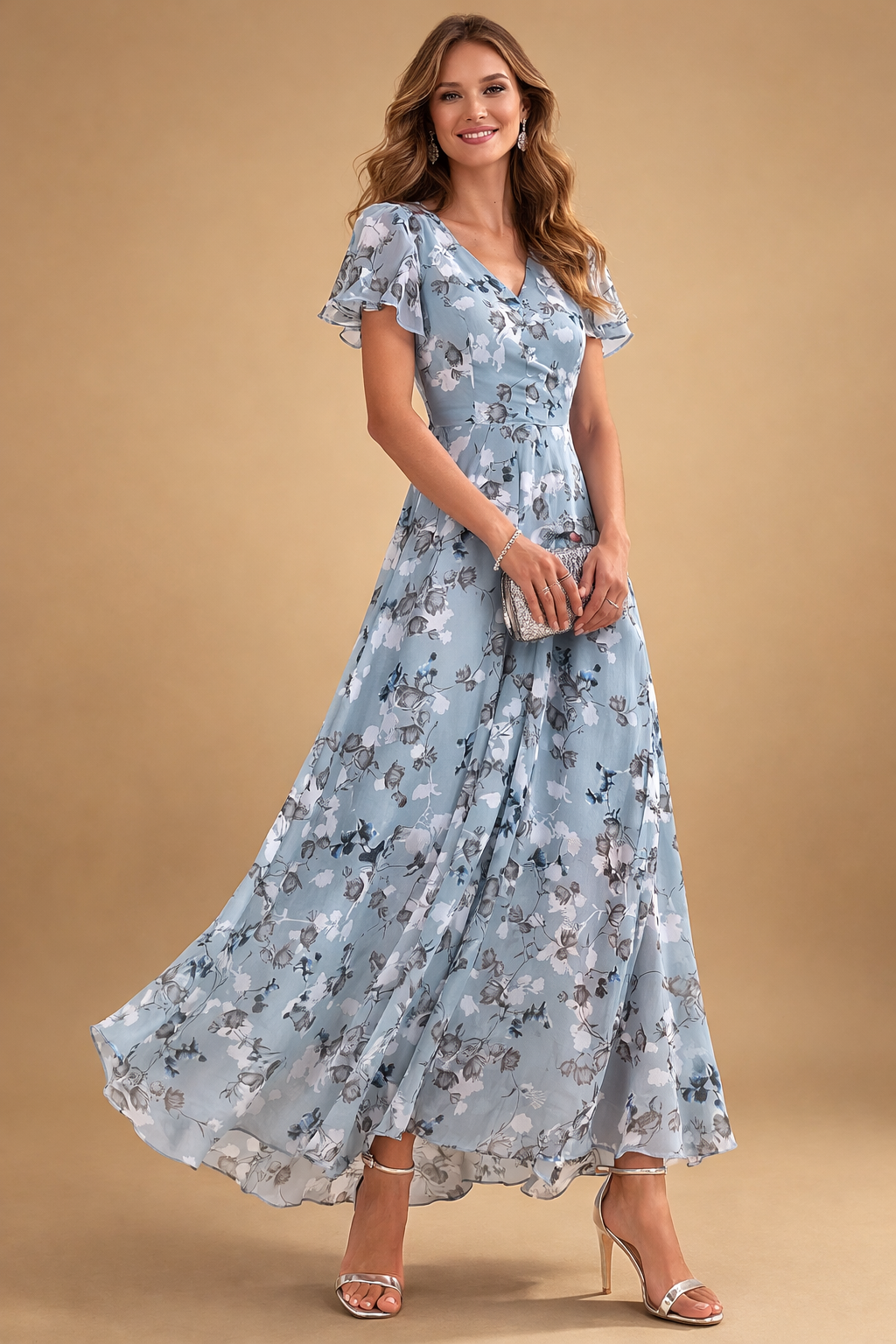 Lilia | Elegant floral midi dress 2