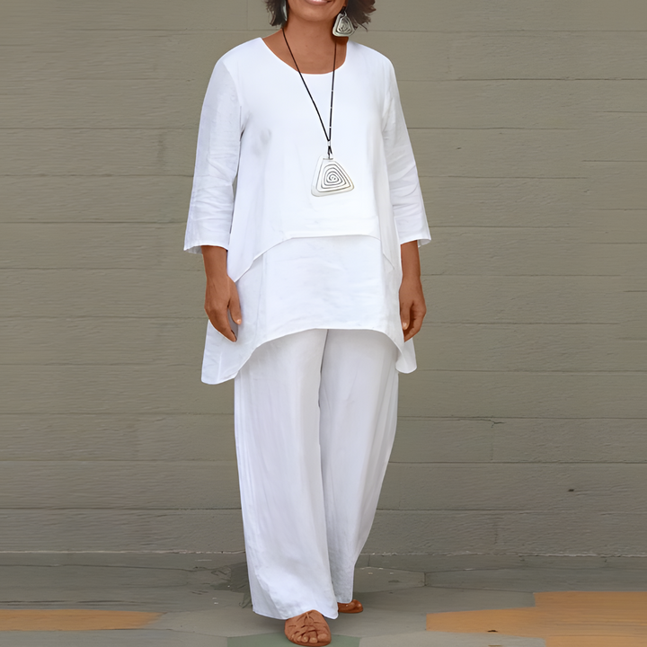 Liora Women's Outfit | Breathable Linen Two-Piece Set 1