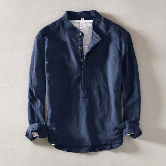 MINIMALIST LINEN SHIRT FOR MEN 0