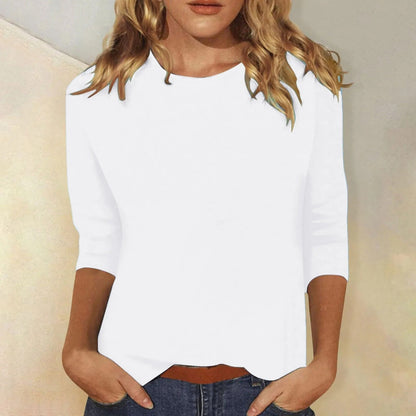 Nora Women's Long Sleeve Tee | Soft Cotton Crew Neck, Relaxed Fit 4