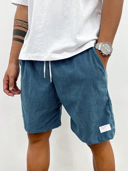 Ribbed Shorts with Drawstring for Men 4