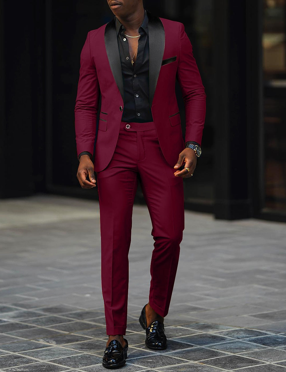 SINGLE BUTTON SUIT FOR MEN 7