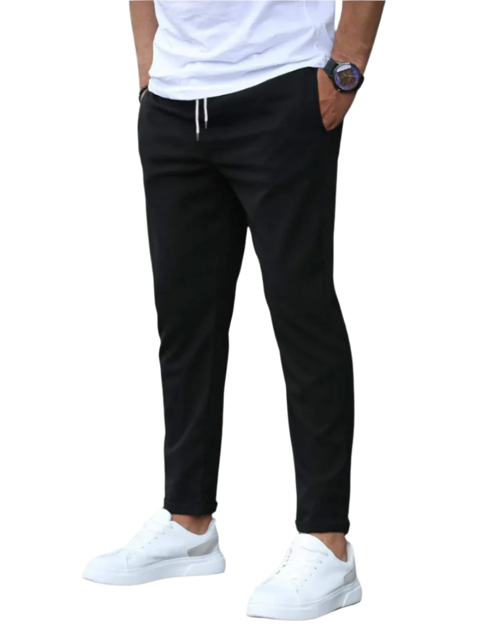 STRETCH COTTON TROUSERS FOR MEN 0