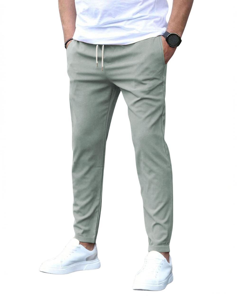 STRETCH COTTON TROUSERS FOR MEN 8