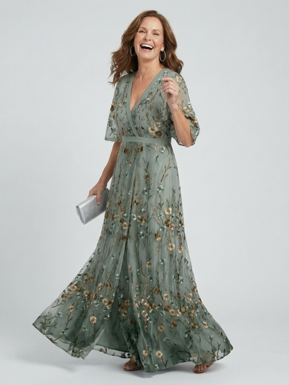 Selora Maxi Dress | Halter Neckline, Floral Summer Dress for Wedding Guests 0
