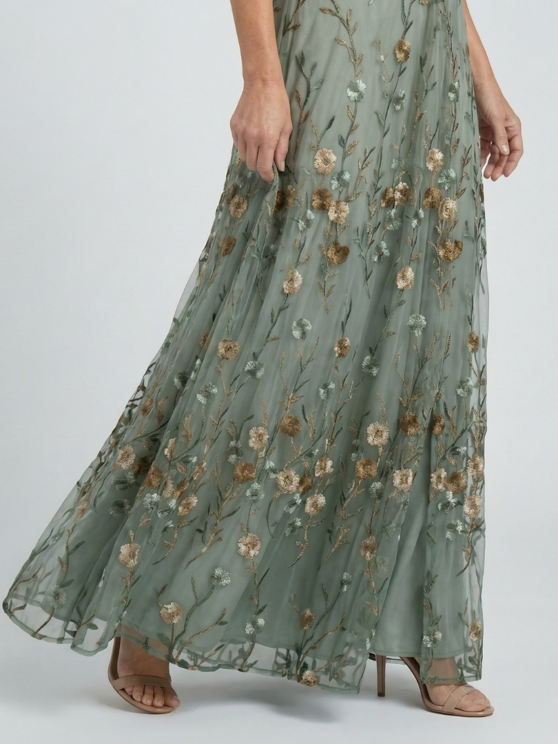 Selora Maxi Dress | Halter Neckline, Floral Summer Dress for Wedding Guests 2