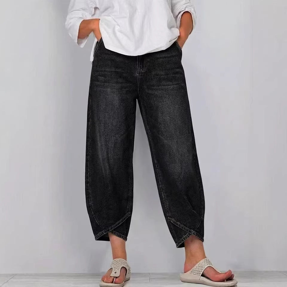 Women’s Denim Barrel Leg Jeans 1