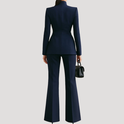 Women’s Elegant Blazer Trouser Suit Two-Piece Set 6