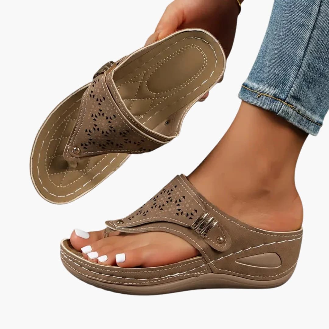 Women's Orthopedic Sandals with Contoured Footbed and Wedge Sole 2