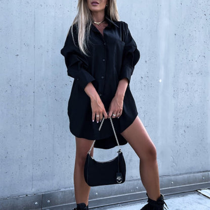 Women's Shirt Dress with Button-Front Closure and Long Sleeves 6