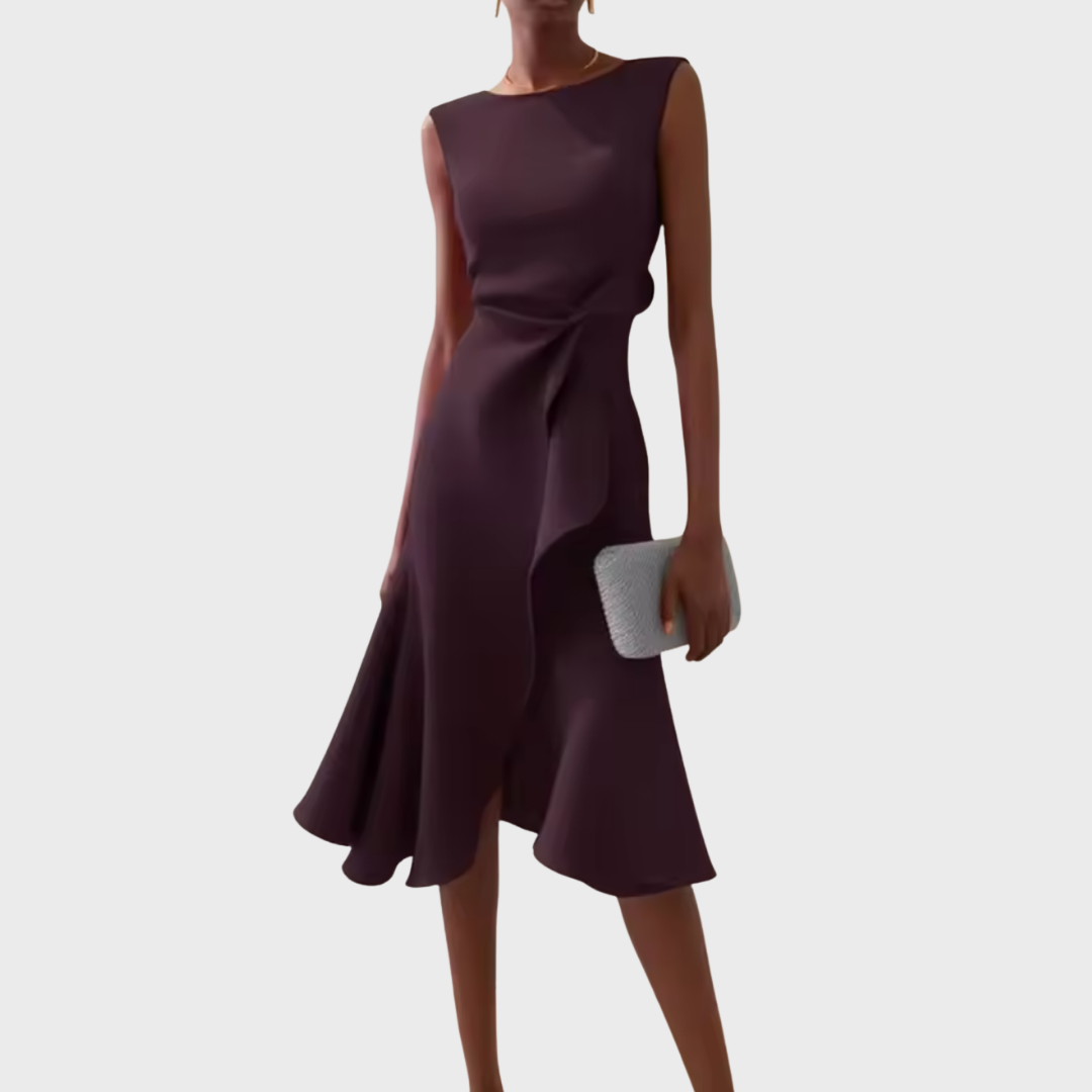 Women's Sleeveless Wrap Midi Dress 10