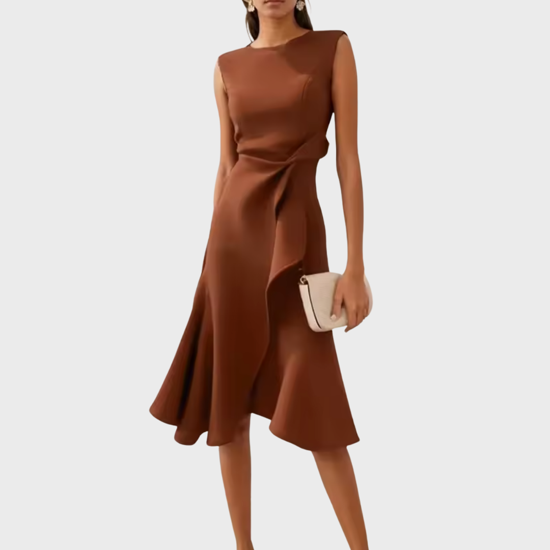 Women's Sleeveless Wrap Midi Dress 8